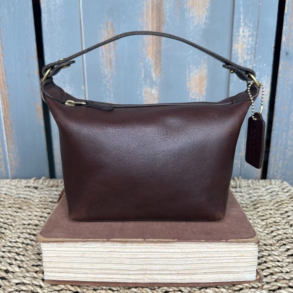 Coach Brown Leather Top-Handle Hobo Bag